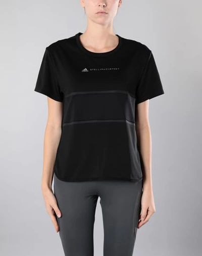 Shop Adidas By Stella Mccartney Run Loose Tee Woman T-shirt Black Size Xs Recycled Polyester, Elastane
