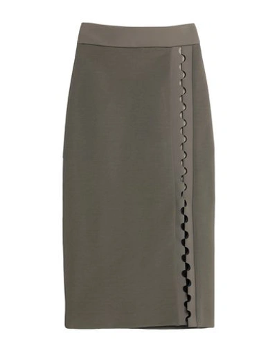 Shop Dion Lee Midi Skirts In Military Green