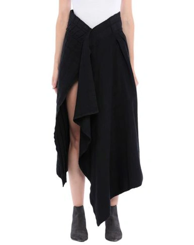Shop Marc Le Bihan Midi Skirts In Black