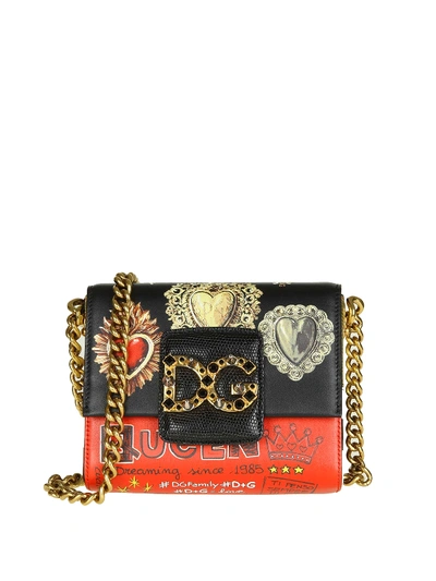 Shop Dolce & Gabbana Dg Millennials Small Crossbody Leather Bag In Multicolour