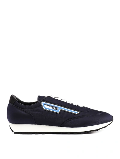 Shop Prada Milano 70 Blue Sneakers In Dark Blue