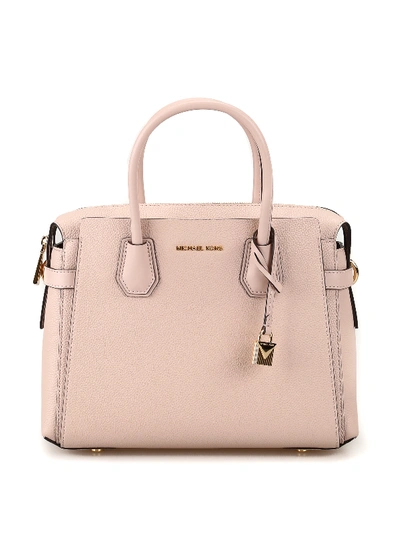 Shop Michael Kors Mercer Medium Bag In Light Pink