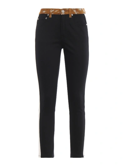 Shop Burberry Deer Print Skinny Jeans In Black