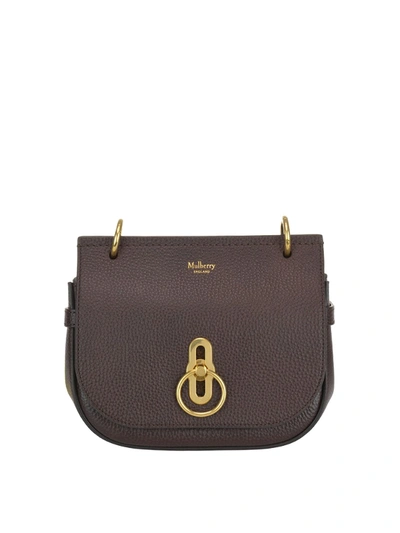 Shop Mulberry Amberly Small Cross Body Bag In Burgundy