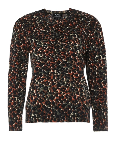 Shop Apc Animal Print Sweater