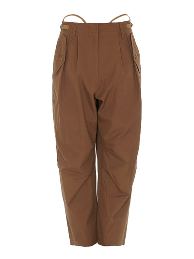 Shop Givenchy Cotton Cargo Trousers In Beige