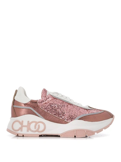 Shop Jimmy Choo Raine Galactica Glitter Sneaker In Pink