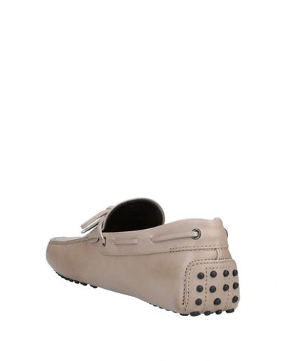Tod's Gommino Driving Leather Slippers In Beige