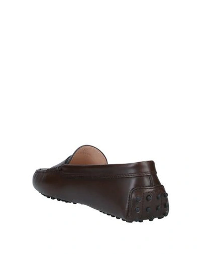 Tod's Woman Loafers Dark Brown Size 7 Soft Leather In Dark Brown