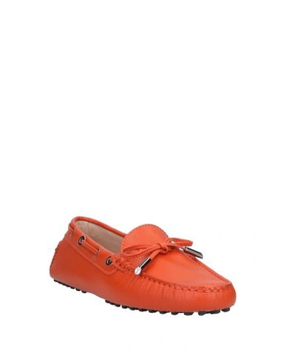 Tod's Gommino Nubuck Leather Loafers In Red
