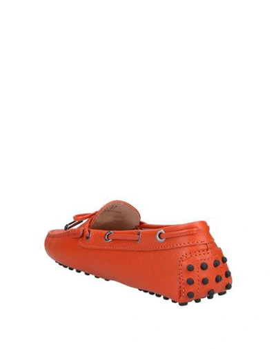 Tod's Gommino Nubuck Leather Loafers In Red