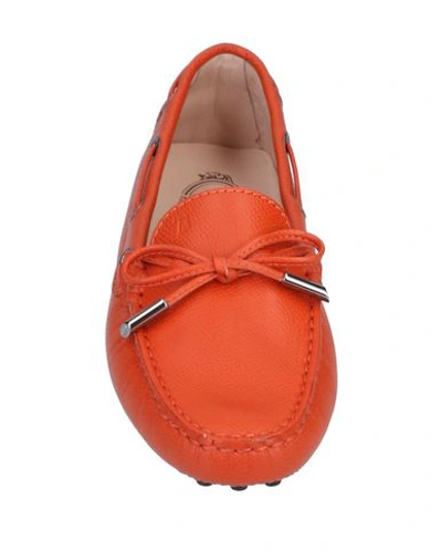 Tod's Gommino Nubuck Leather Loafers In Red