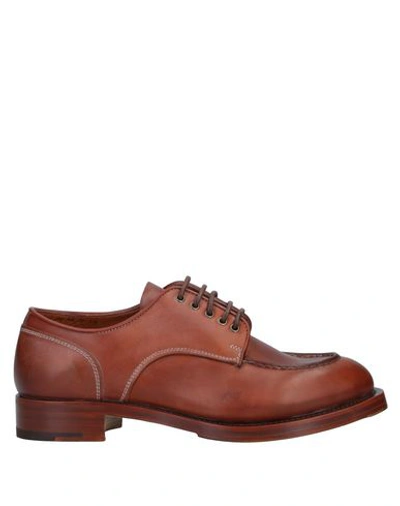 Shop Santoni Edited By Marco Zanini Lace-up Shoes In Cocoa