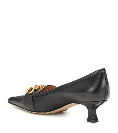 Shop Bottega Veneta Leather Pumps In Black