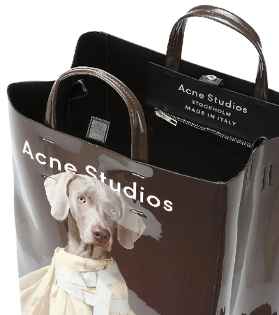 Shop Acne Studios Baker Printed Tote Bag In Brown