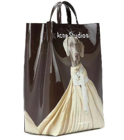 Shop Acne Studios Baker Printed Tote Bag In Brown