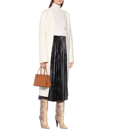 Shop Loewe Wool And Cashmere Coat In White