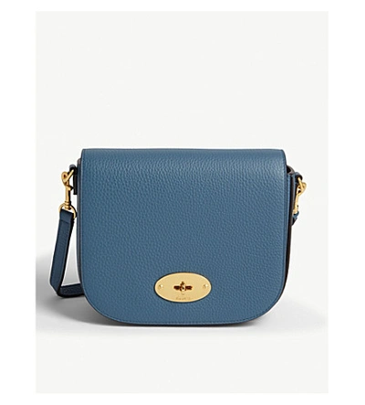 Shop Mulberry Darley Small Leather Satchel Bag In Seafoam
