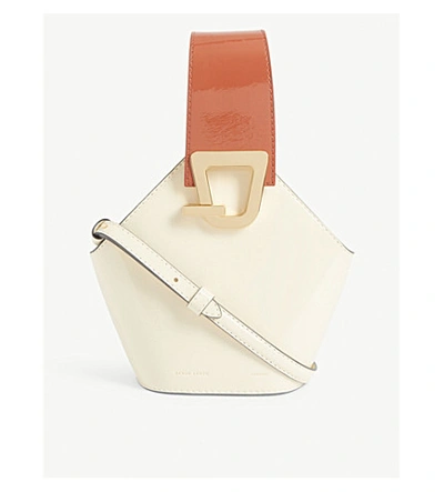 Shop Danse Lente Johnny Mini Leather Bucket Bag In Dove/rosewood