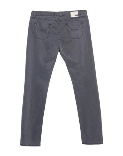 Shop Jeckerson Man Pants Grey Size 42 Lyocell, Cotton, Elastane