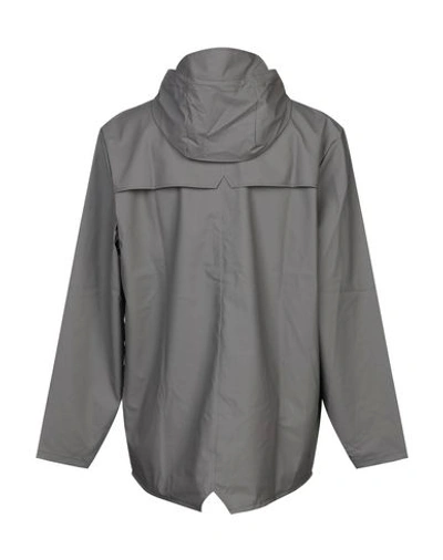 Shop Rains Man Overcoat Lead Size Xxs/xs Polyester, Polyurethane In Grey