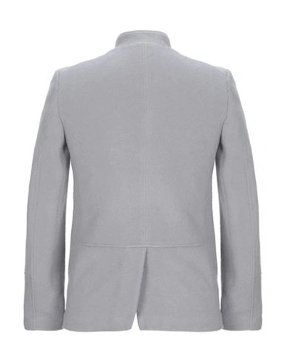 Shop Tom Rebl Double Breasted Pea Coat In Grey