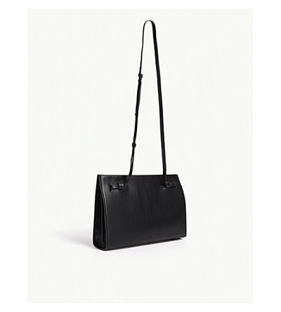 Shop Aesther Ekme Leather Shoulder Bag In Black
