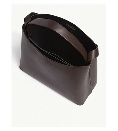 Shop Aesther Ekme Mini Sac Leather Shoulder Bag In Espresso