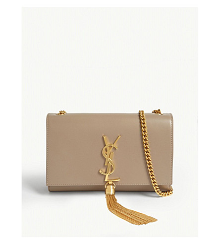 kate monogram ysl small tassel shoulder bag with golden hardware