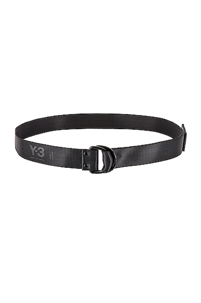 Shop Y-3 Logo Belt In Black