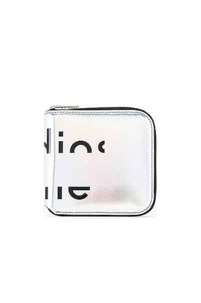 Shop Acne Studios Csarite Wallet In Silver