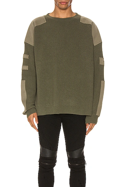 Shop Amiri Military Patch Knit In Military Green