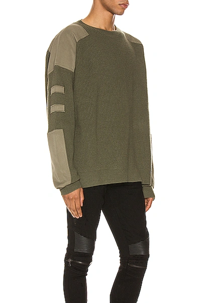 Shop Amiri Military Patch Knit In Military Green