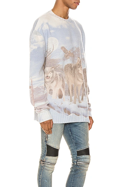 Shop Amiri Digital Print Wolves Crew In Multi