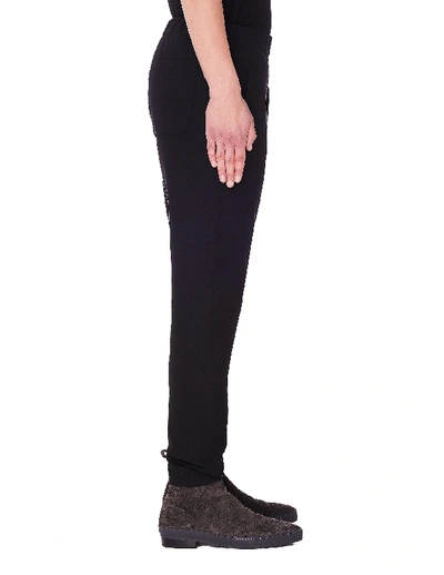 Shop Ann Demeulemeester Black Wool Trousers