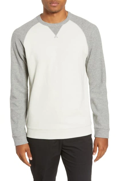 Shop Vince Classic Fit Raglan Crewneck T-shirt In Heather Grey/sail