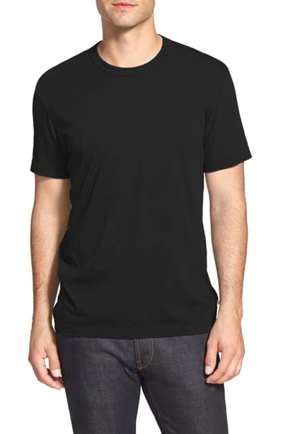Shop James Perse Crewneck Jersey T-shirt In Black