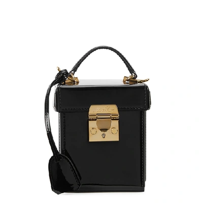 Shop Mark Cross Grace Cube Patent Leather Box Bag In Black