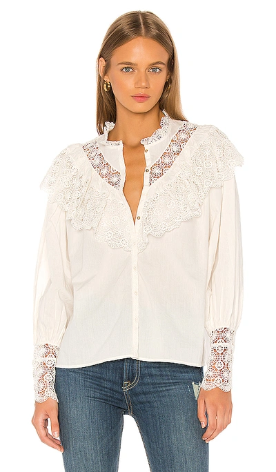 Shop Ulla Johnson Ethel Blouse In White. In Blanc