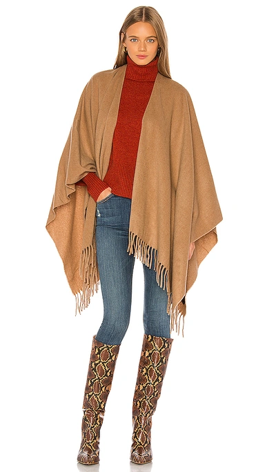 Shop Rag & Bone Cashmere Poncho In Heathered Camel