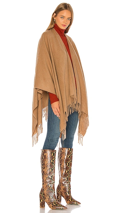 Shop Rag & Bone Cashmere Poncho In Heathered Camel