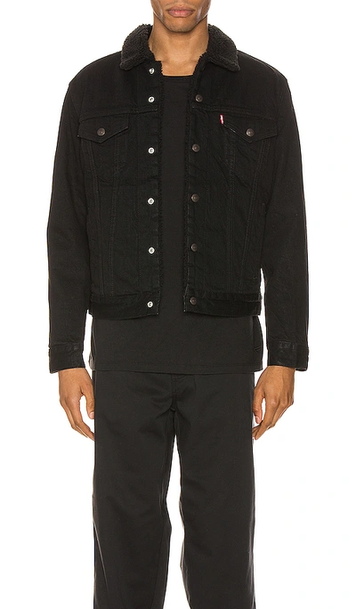 Levi's Sherpa Lined Regular Fit Denim Jacket In Berk In Berk