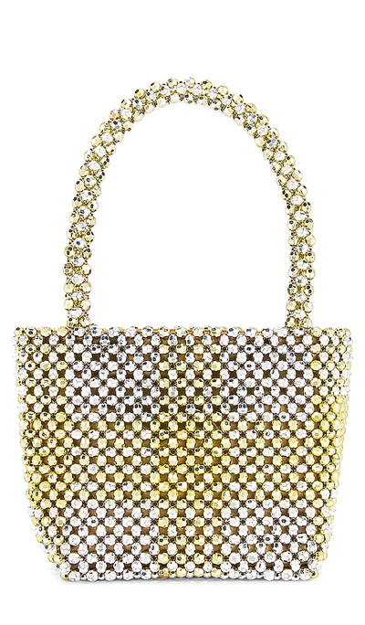 Shop Loeffler Randall Mina Beaded Mini Tote In Gold & Silver