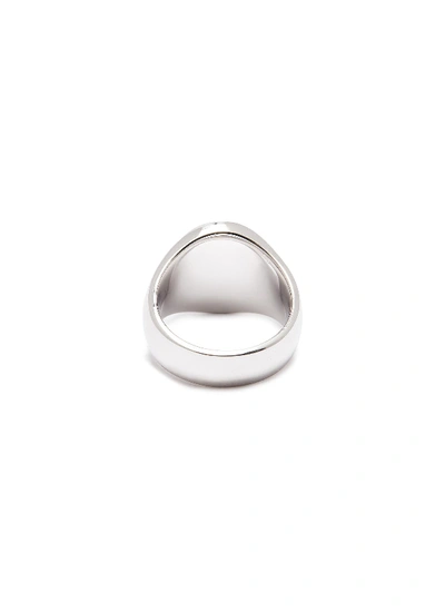 Shop Tom Wood 'oval Satin' Silver Signet Ring – Size 58