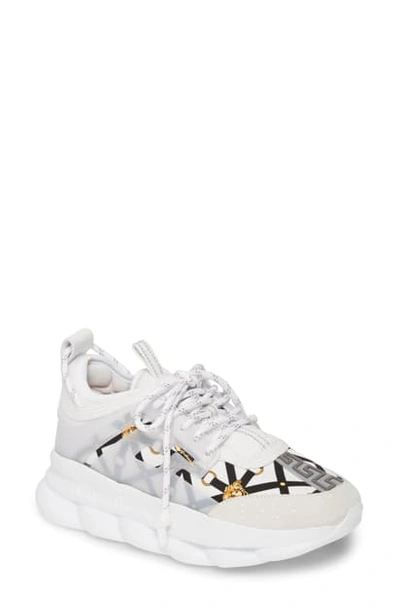 Shop Versace Chain Reaction Sneaker In White