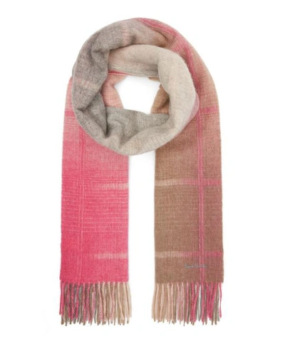 Shop Paul Smith Ombrheck Wool Scarf In Grey