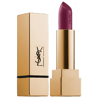 Shop Saint Laurent Rouge Pur Couture Satin Lipstick Collection 89 Prune Power 0.13 oz/ 3.8 G In Gold