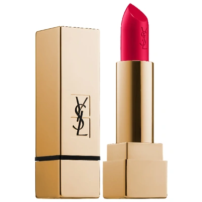 Shop Saint Laurent Rouge Pur Couture Satin Lipstick Collection 93 Rouge Audacieux 0.13 oz/ 3.8 G In Gold