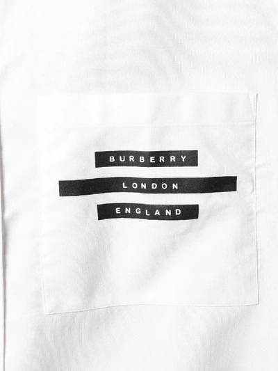 Shop Burberry Camicia In Cotone In White