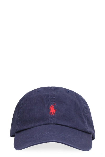 Shop Polo Ralph Lauren Embroidered Baseball Cap In Blue